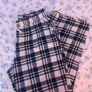 Sincerely Jules- Flannel Pajamas (White and Blue)